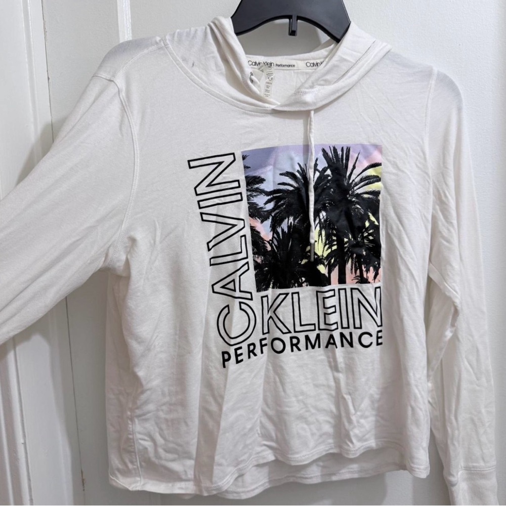 Calvin Klein Performance White Graphic Hoodie